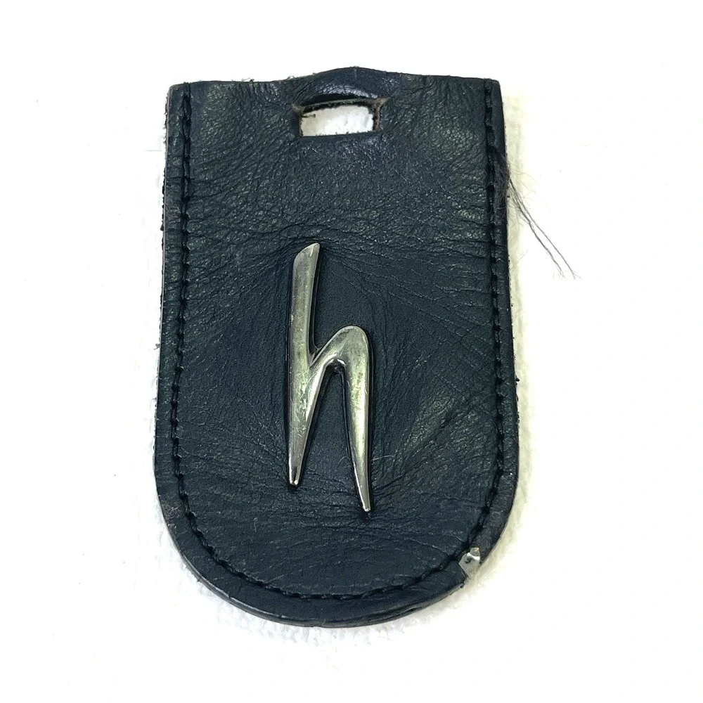 Hartmann‎ Luggage Tag Leather Black 3-1/2